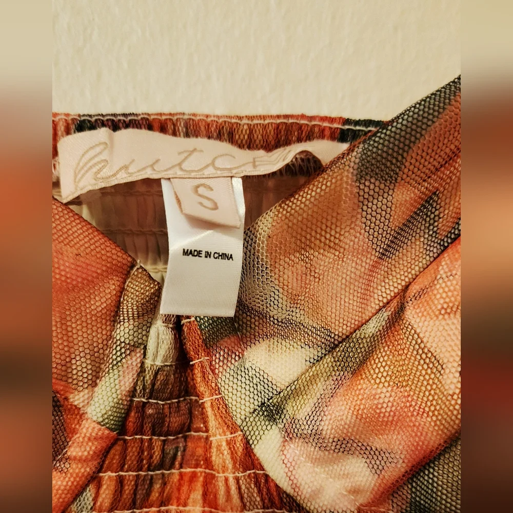 NWOT- Hutch Brianna Dress in Orange Lush Tropical Sz S - Picture 8 of 9